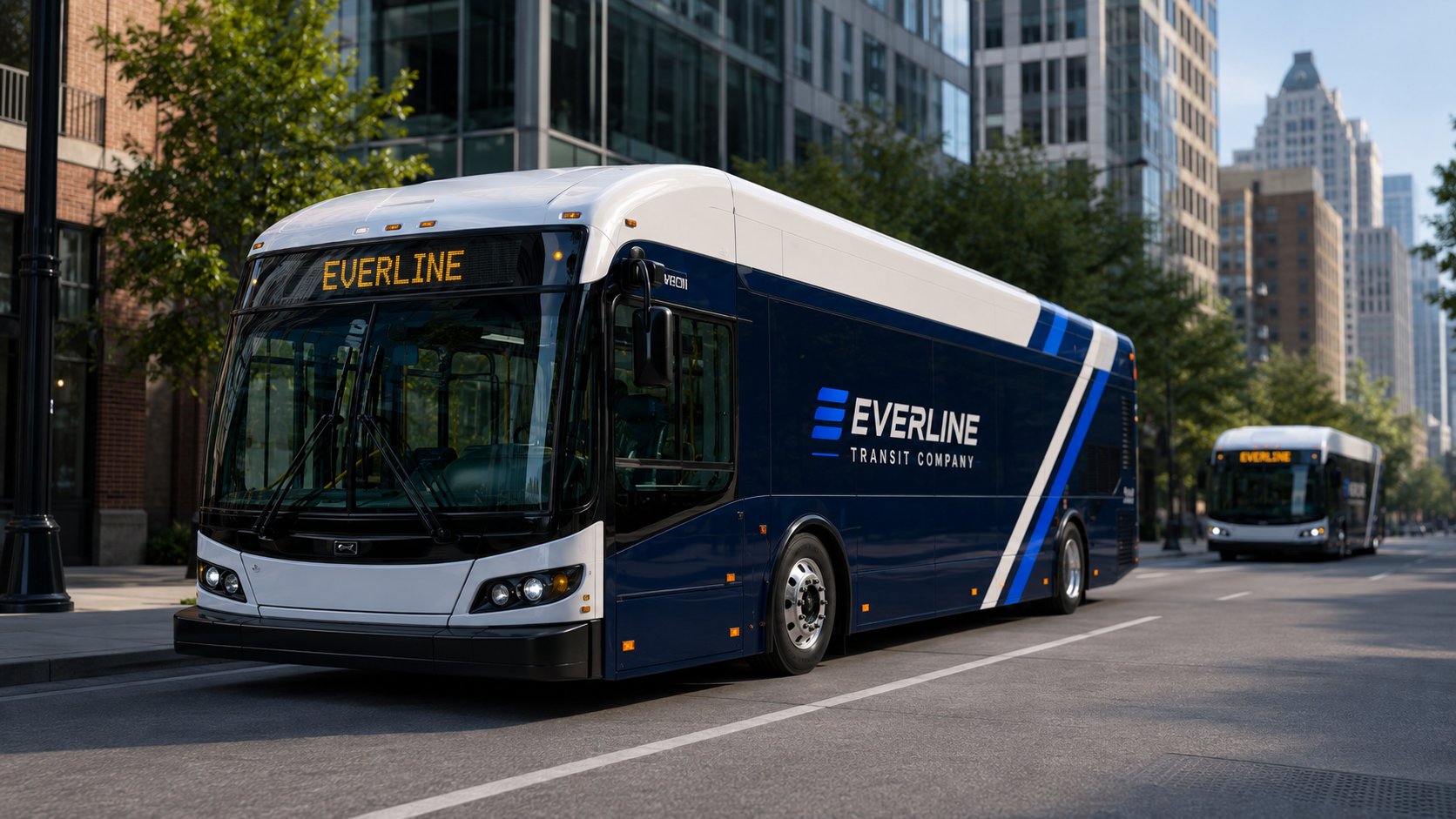 Everline electric bus in public service environment